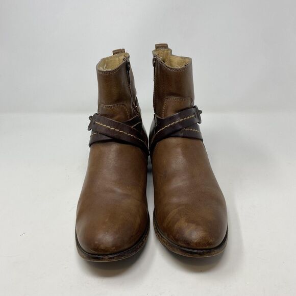 Frye Boots Womens Size 8.5 Brown Leather Harness Ankle Riding Western - Picture 3 of 12